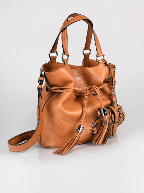 Bucket Bag M Premier Flirt Python Leder Lancel Bruin premier flirt A10529 ander zicht 3